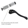 Derma Roller Black Matte Tytan 540 Pielęgnacja Zarostu 0.3 mm