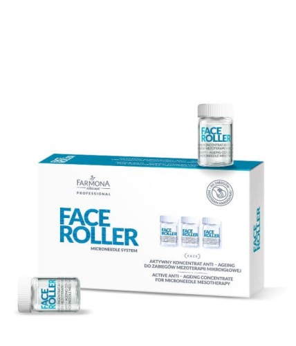 Amupłka 3w1 Hialuron Kolagen Peptydy Dermapen, Roller 5ml
